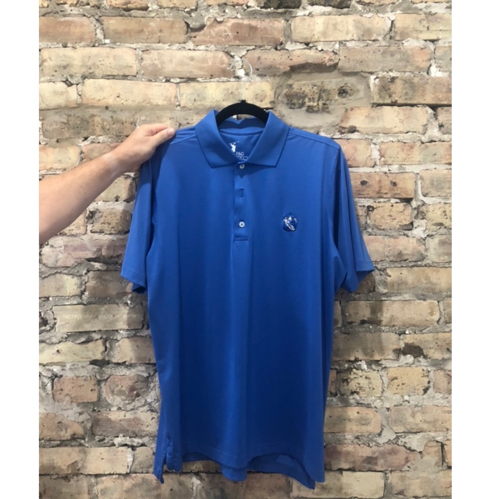 Ridgewood country club blue F&G tech polo
